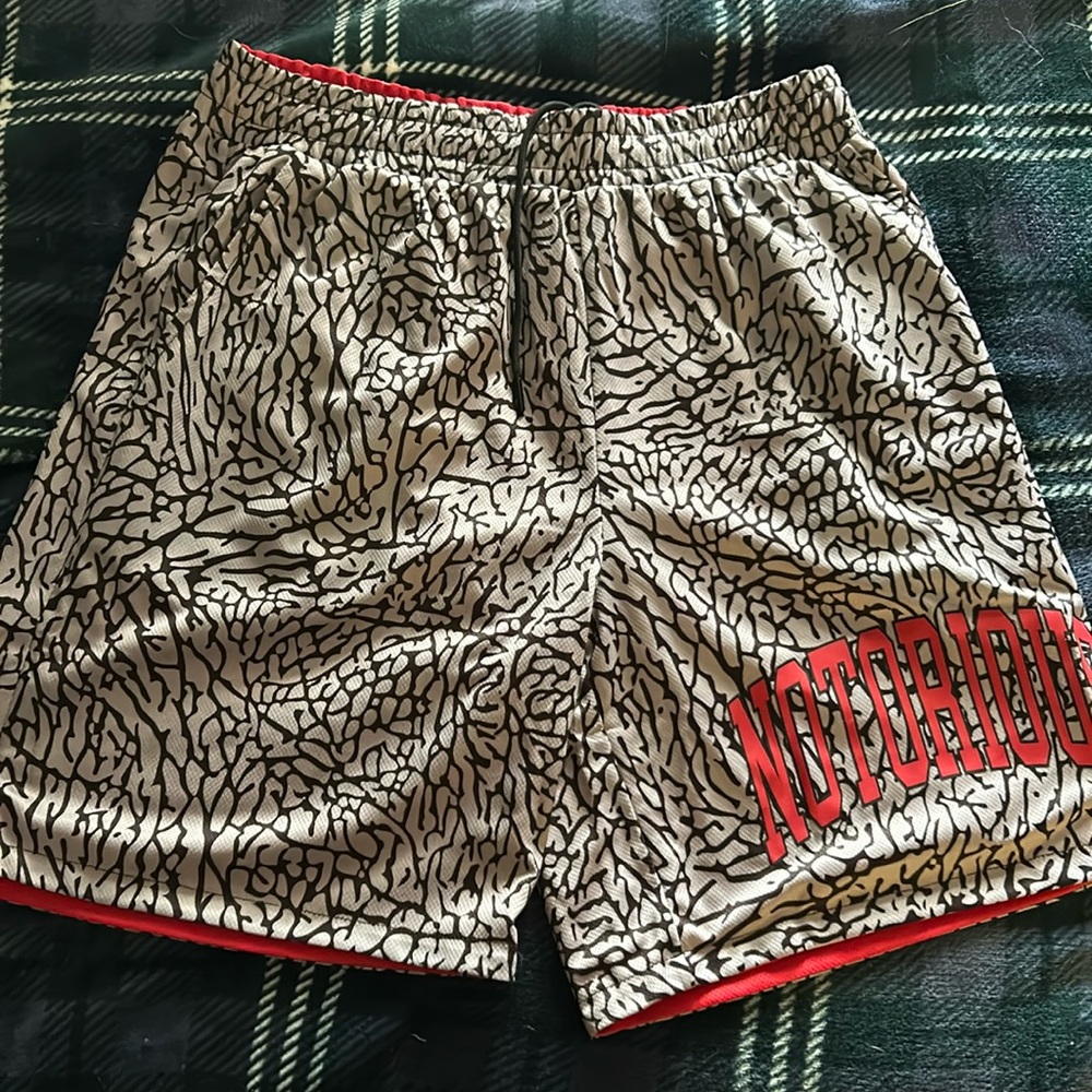 REVERSIBLE CONCRETE MESH SHORTS